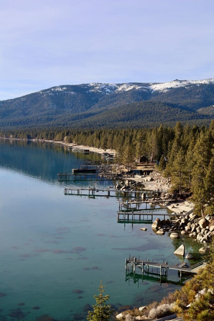 Lake Tahoe beach representing real estate acquisition opportunities near Reno